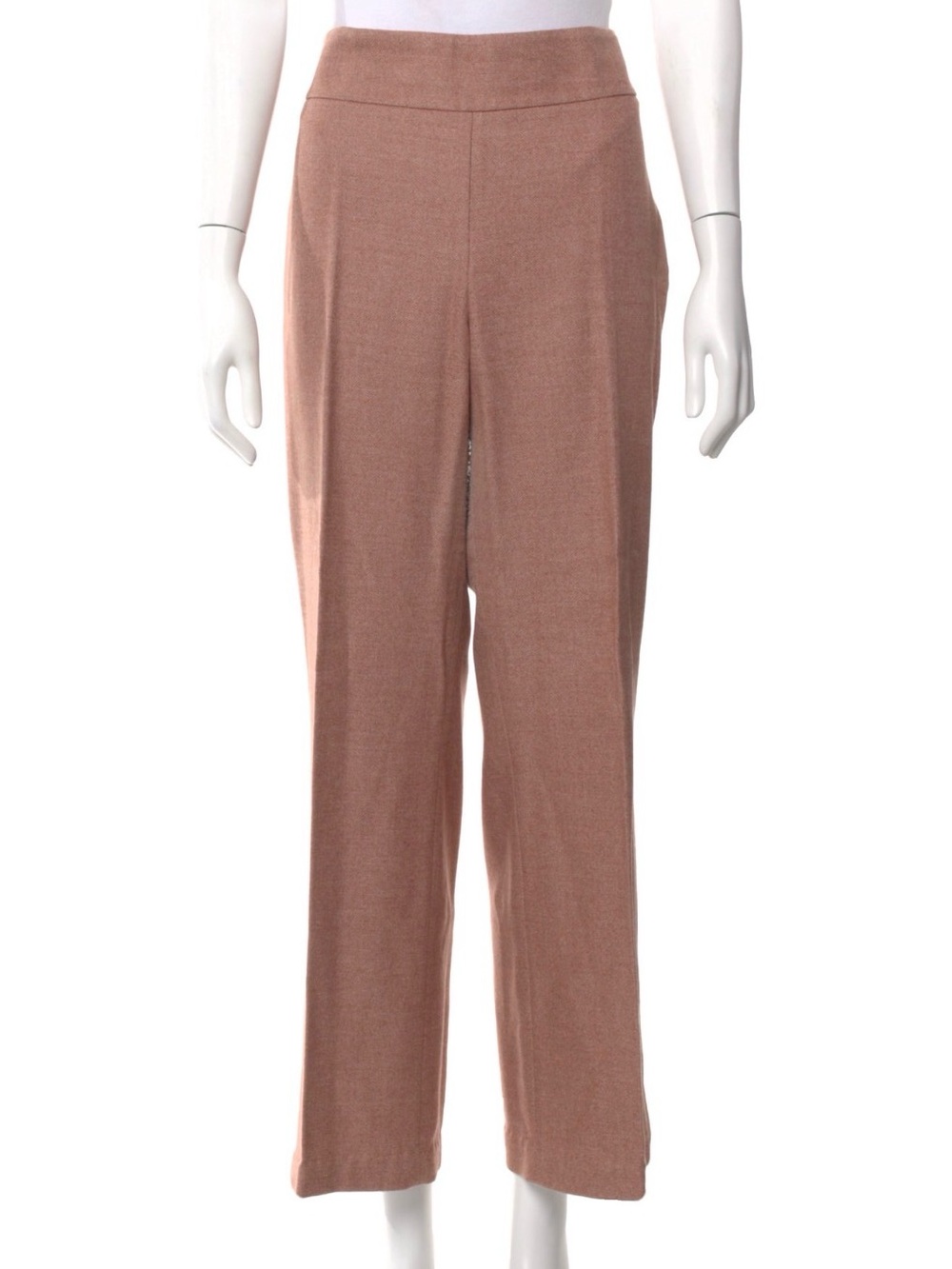 Akris Wide Leg Trousers Wool/Cashmere Blend Mauve Neutral Size US 12